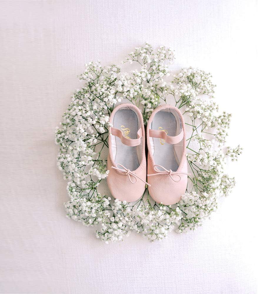 imageStelle Ballet Shoes for Girls Toddler Genuine Leather Ballet Dance Slippers for ToddlerLittleBig KidsBoysPink