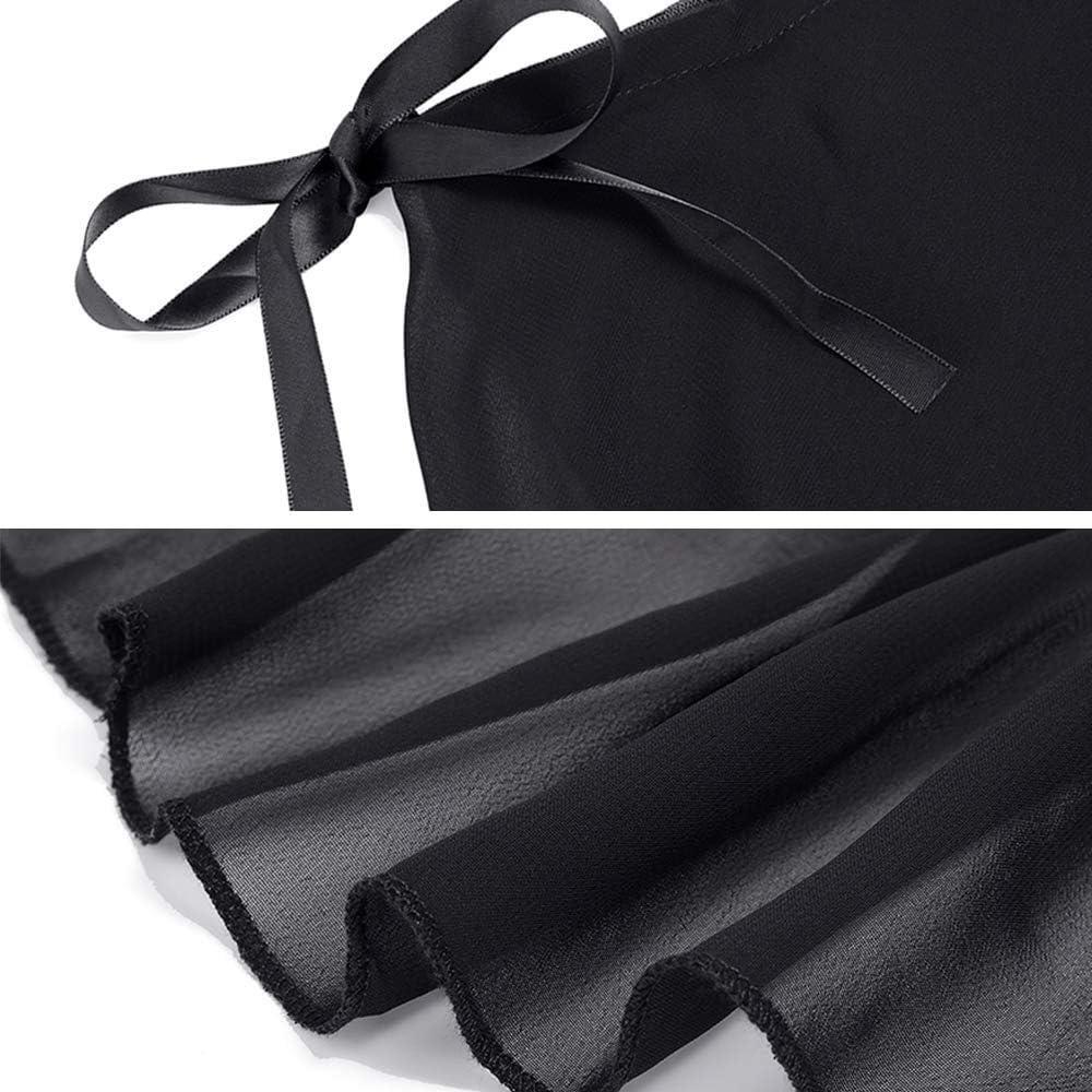 imageStelle Ballet Skirt Women Chiffon Sarong Wrap Skirt Adjustable Tie Adult Dance SkirtsBlack