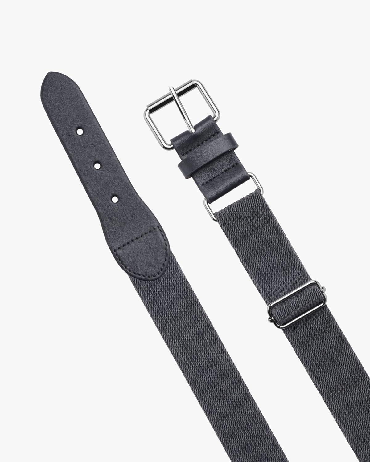 imageStelle BaseballSoftballFastpitch Belt Girls Sports Elastic Adjustable Boys Uniform Belts Youth and Adult SizesCharcoal