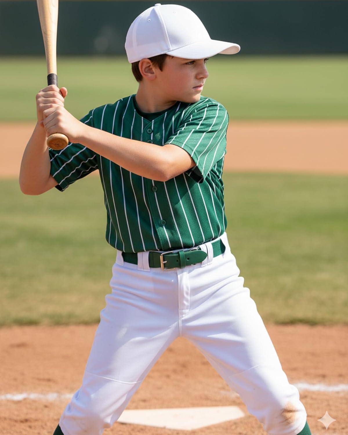 imageStelle BaseballSoftballFastpitch Belt Girls Sports Elastic Adjustable Boys Uniform Belts Youth and Adult SizesEvergreen