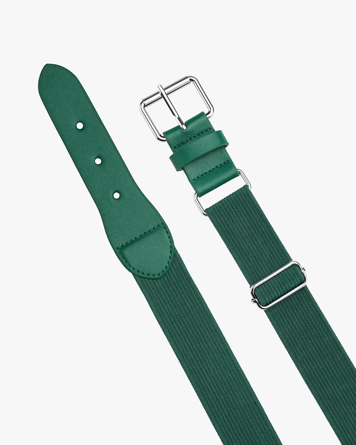 imageStelle BaseballSoftballFastpitch Belt Girls Sports Elastic Adjustable Boys Uniform Belts Youth and Adult SizesEvergreen