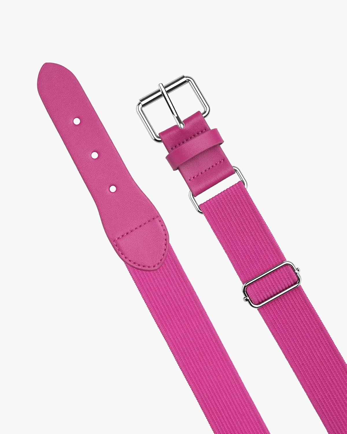 imageStelle BaseballSoftballFastpitch Belt Girls Sports Elastic Adjustable Boys Uniform Belts Youth and Adult SizesHot Pink