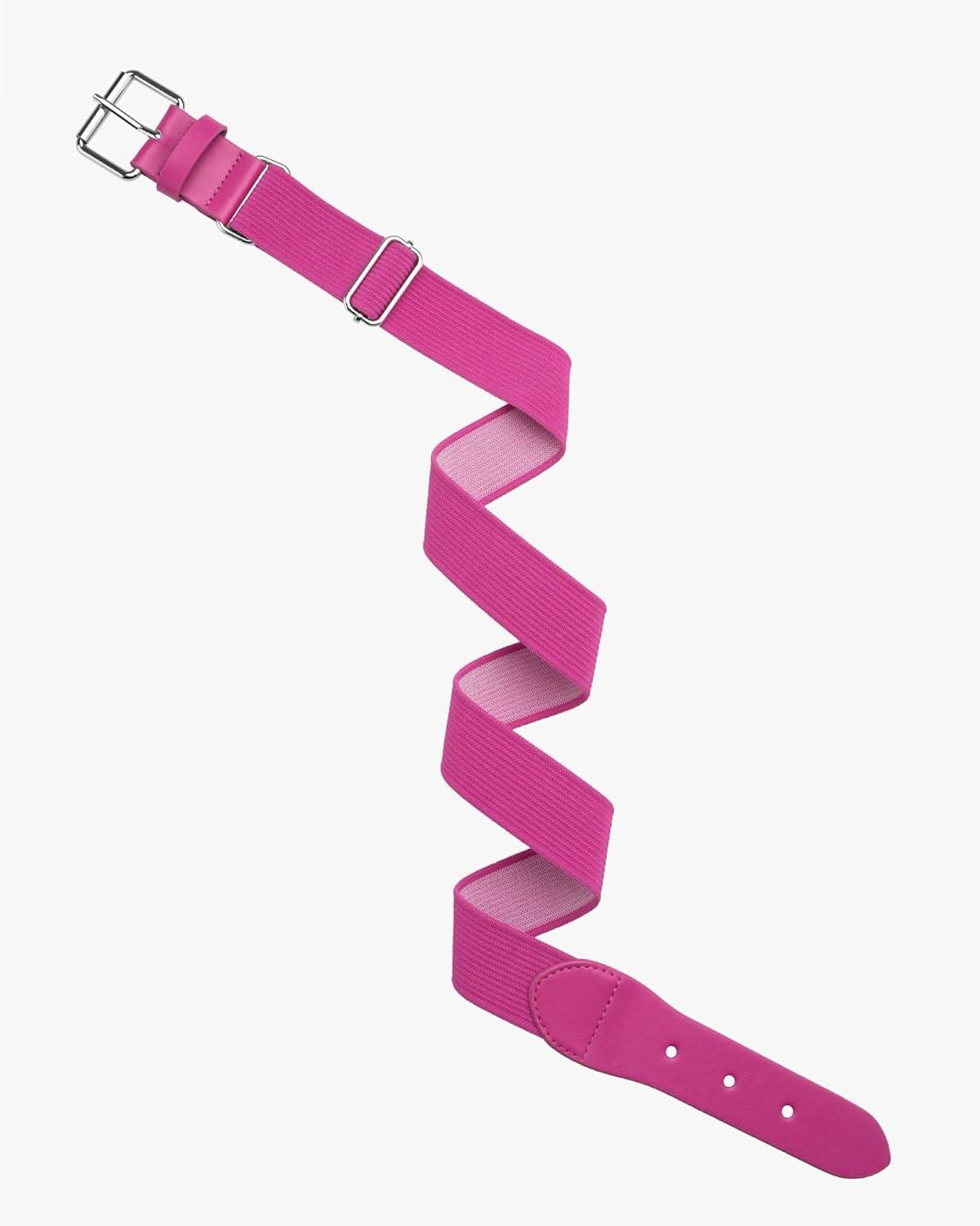 imageStelle BaseballSoftballFastpitch Belt Girls Sports Elastic Adjustable Boys Uniform Belts Youth and Adult SizesHot Pink