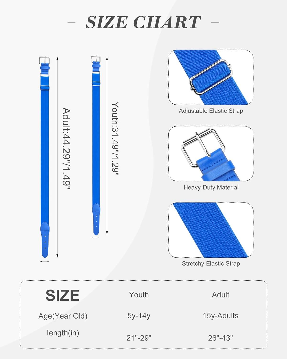 imageStelle BaseballSoftballFastpitch Belt Girls Sports Elastic Adjustable Boys Uniform Belts Youth and Adult SizesRoyal Blue