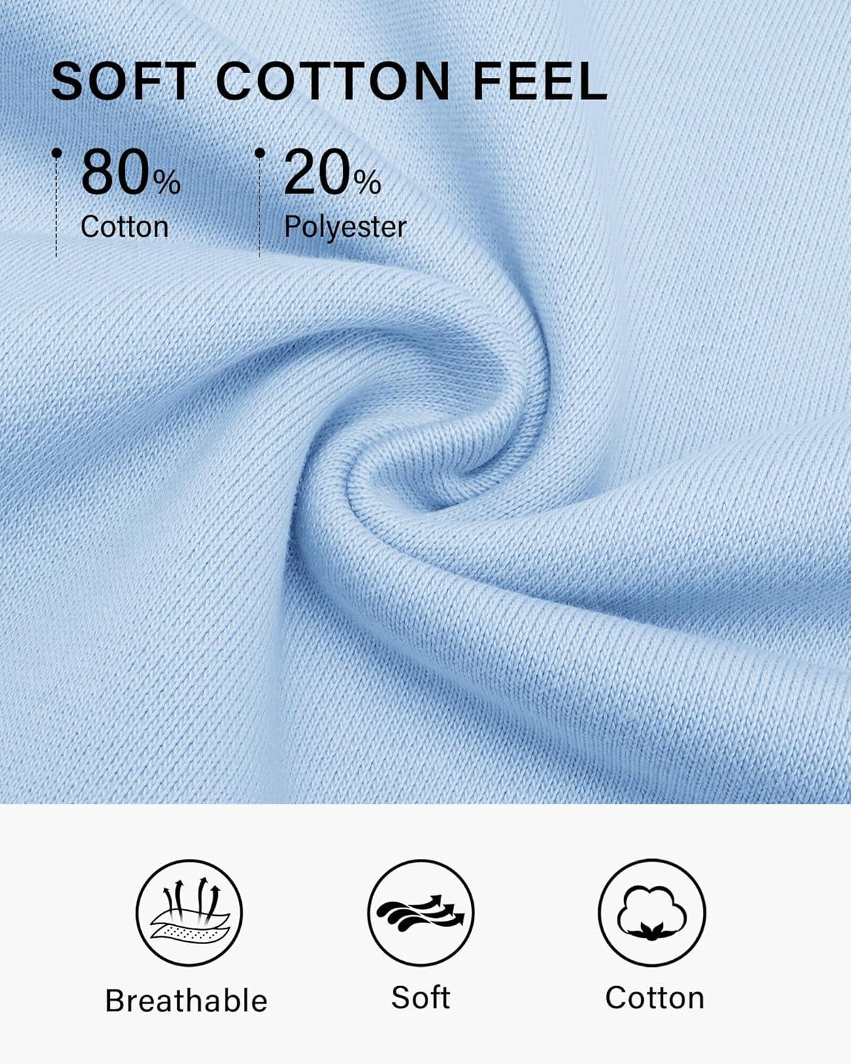 imageStelle Cropped Sweatshirts for Women Cotton Raglan Sleeve Crop Tops Crewneck Pullover Sweat ShirtsBaby Blue