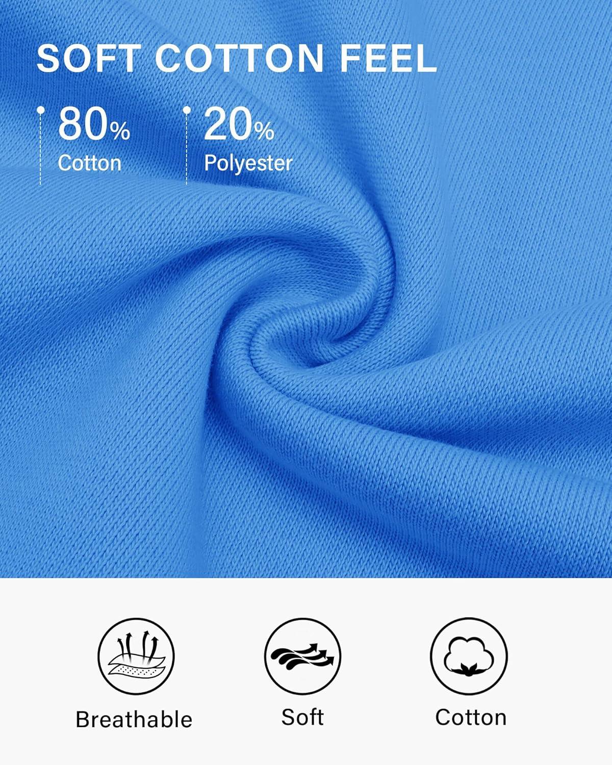 imageStelle Cropped Sweatshirts for Women Cotton Raglan Sleeve Crop Tops Crewneck Pullover Sweat ShirtsVibrant Blue