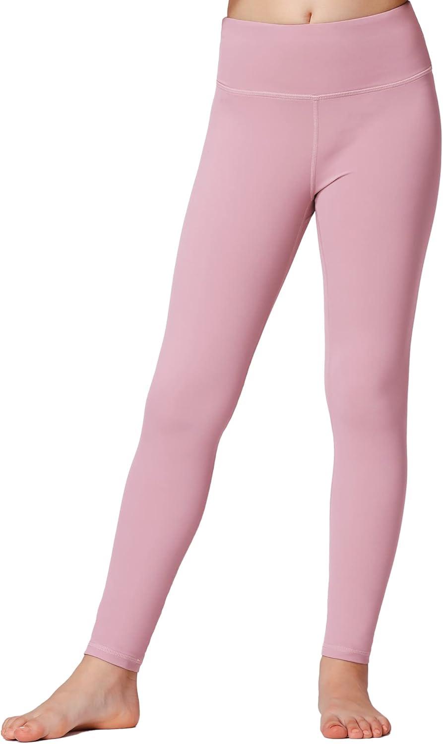 imageStelle Girls Athletic Leggings Kids Dance Workout Running Yoga Pants with Hidden PocketPink