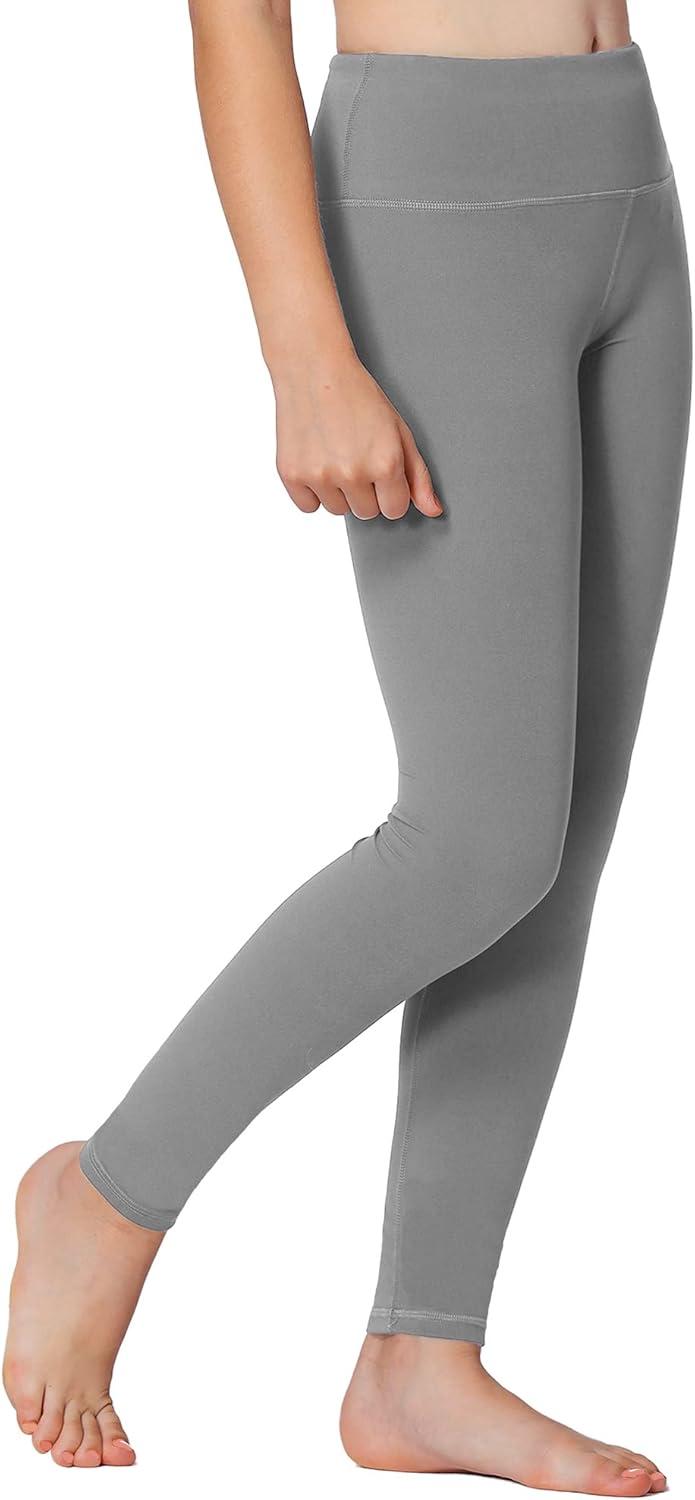 imageStelle Girls Athletic Leggings Kids Dance Workout Running Yoga Pants with Hidden PocketZinc Grey