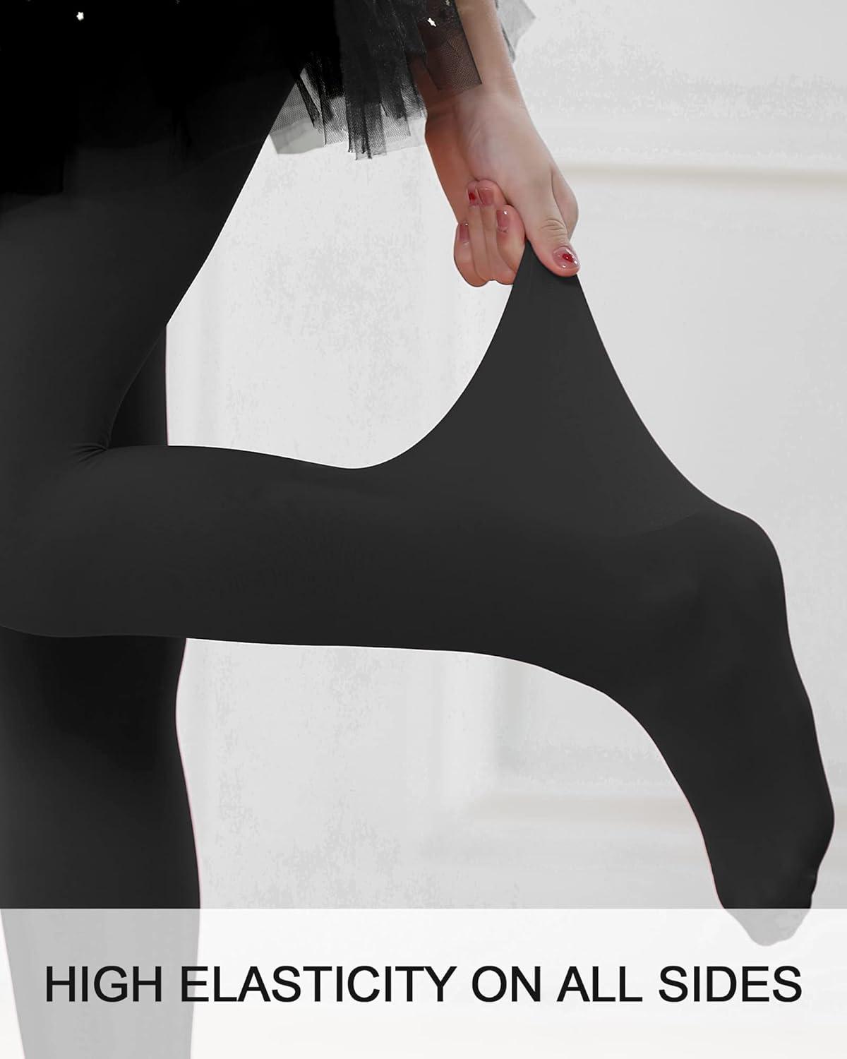 imageStelle Girls Ballet Dance Students School Footed Tight ToddlerLittle KidBig Kid2packblack