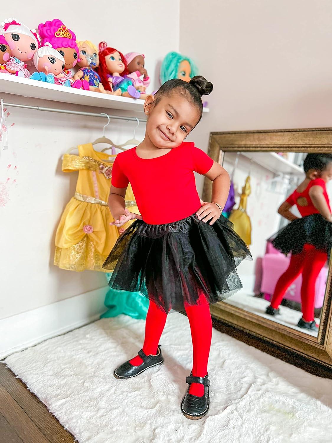 imageStelle Girls Ballet Dance Students School Footed Tight ToddlerLittle KidBig KidRed