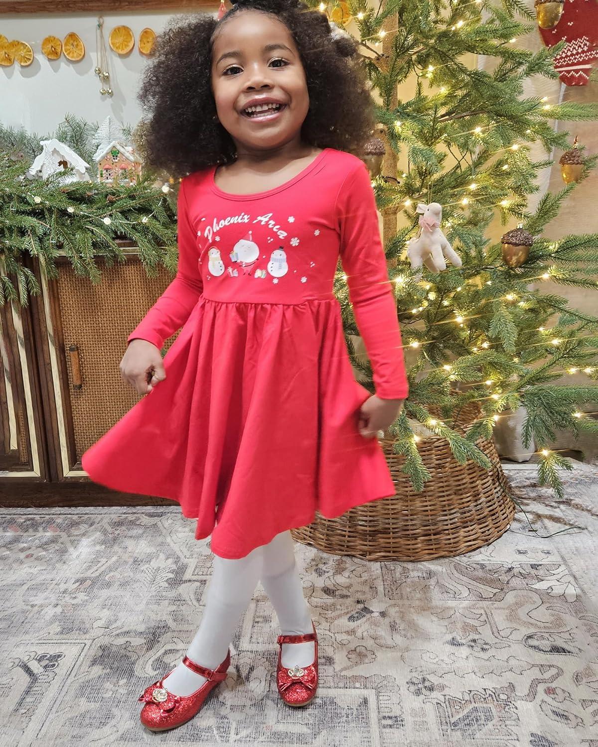 imageStelle Girls Dress Shoes Glitter Princess Shoe Flower Mary Jane Low Heels Party Wedding Prom Footwear for Toddler KidsT13ruby Red Glitter