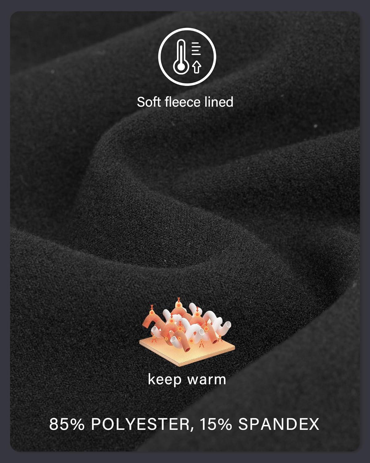 imageStelle Girls Figure Skating Pants Ice Skating Leggings Polar Fleece Warm Practice Training WearBlack