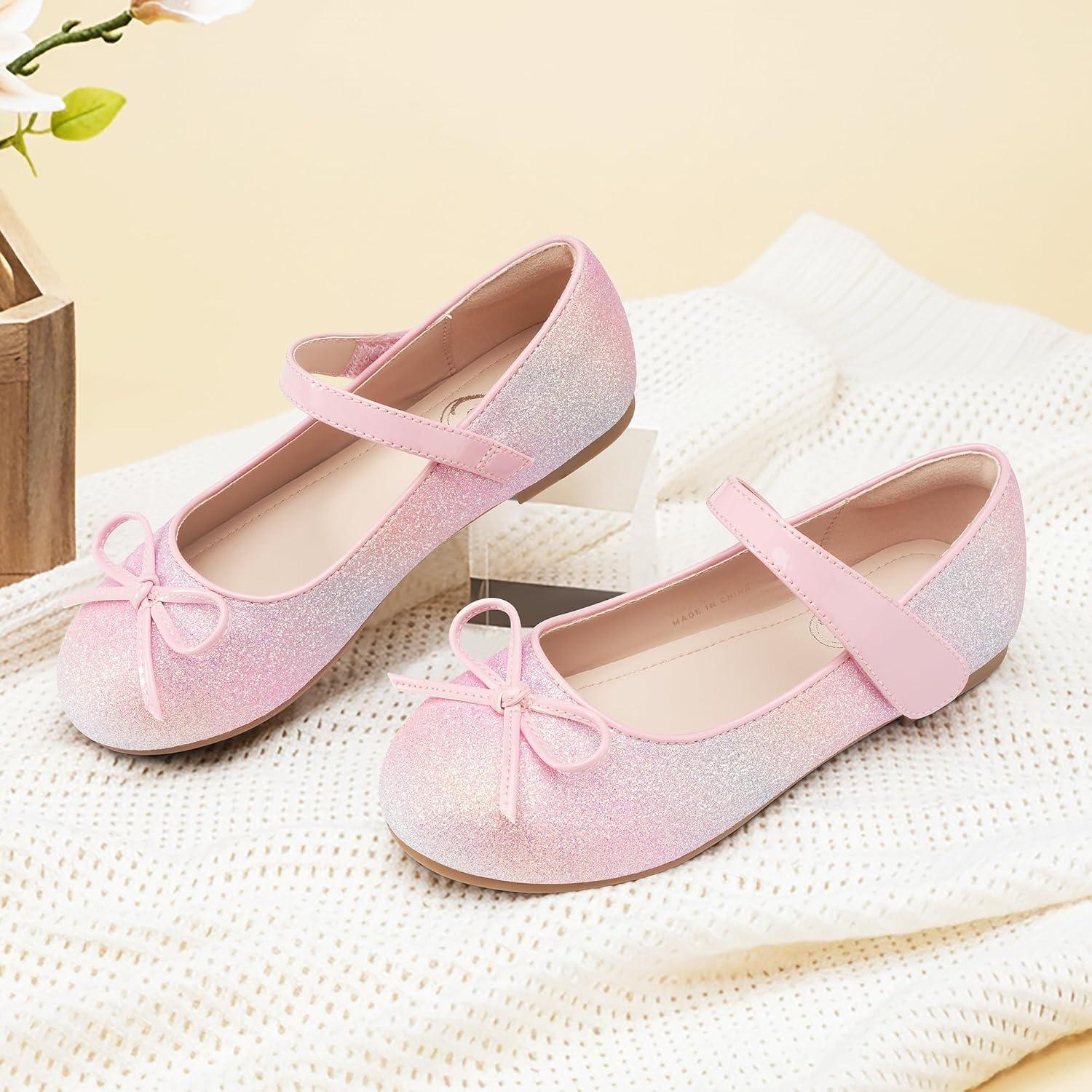 imageStelle Girls Mary Jane School Flats Flower Wedding Uniform Party ShoesToddlerLittle KidsBig Kids1pink Ombre