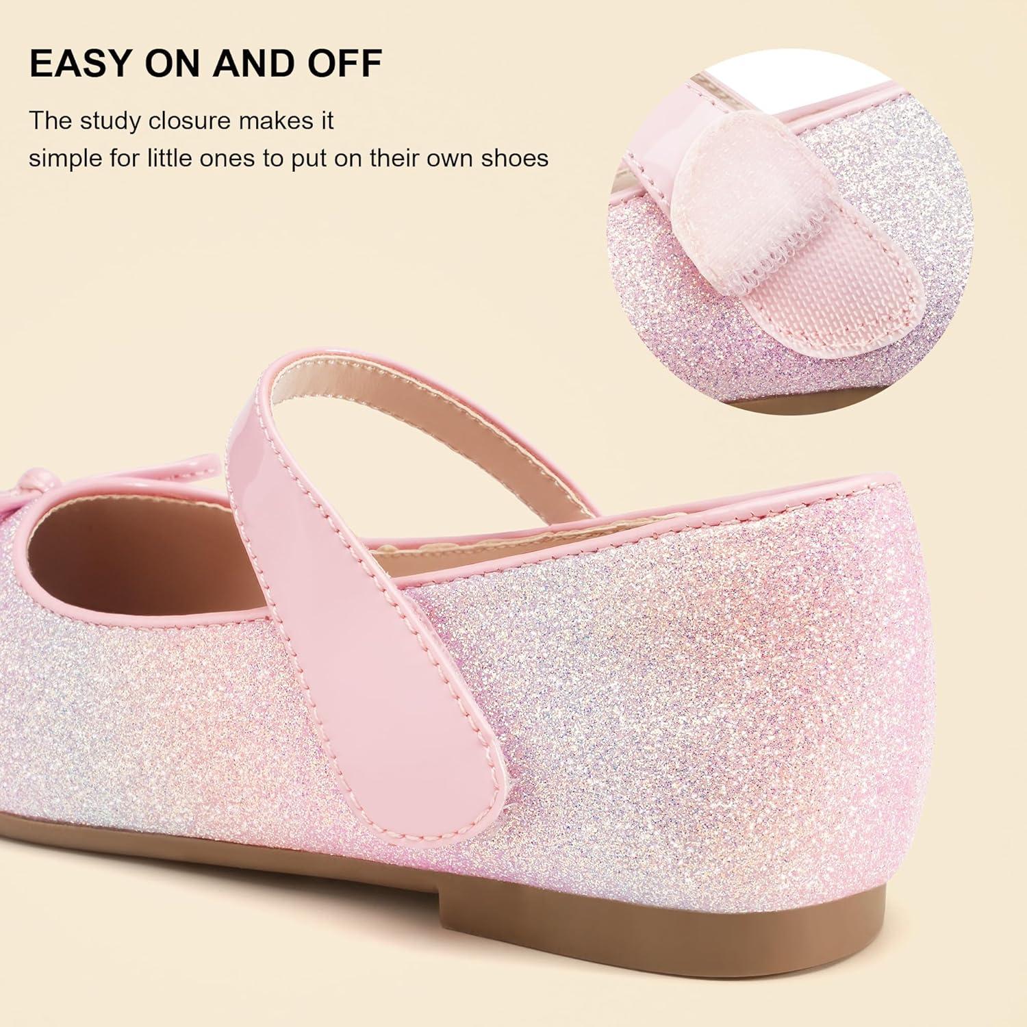 imageStelle Girls Mary Jane School Flats Flower Wedding Uniform Party ShoesToddlerLittle KidsBig Kids1pink Ombre