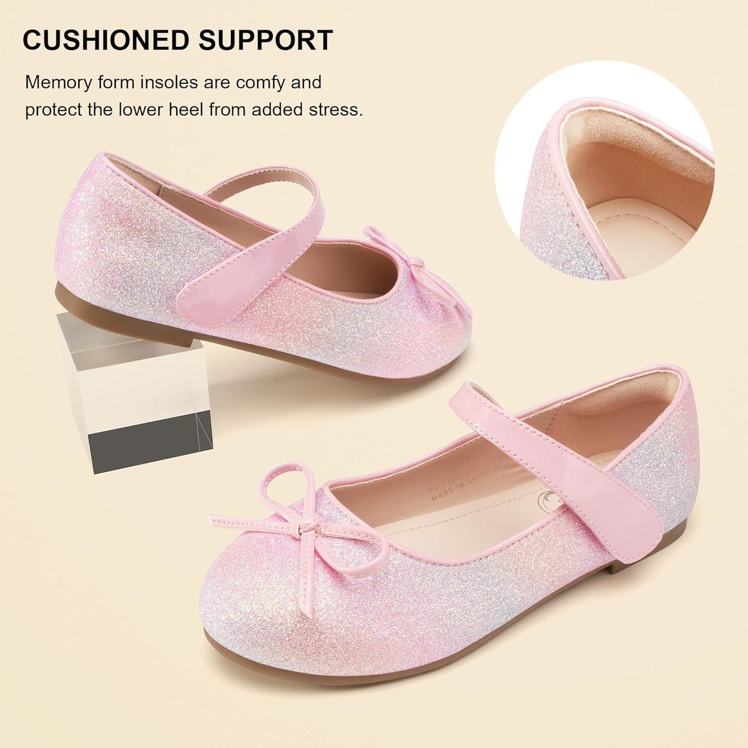 imageStelle Girls Mary Jane School Flats Flower Wedding Uniform Party ShoesToddlerLittle KidsBig Kids1pink Ombre