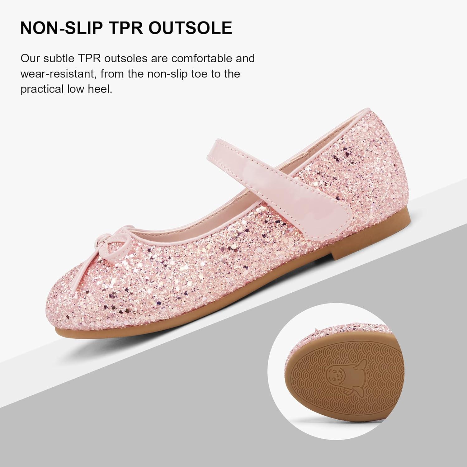 imageStelle Girls Mary Jane School Flats Flower Wedding Uniform Party ShoesToddlerLittle KidsBig KidsPink2