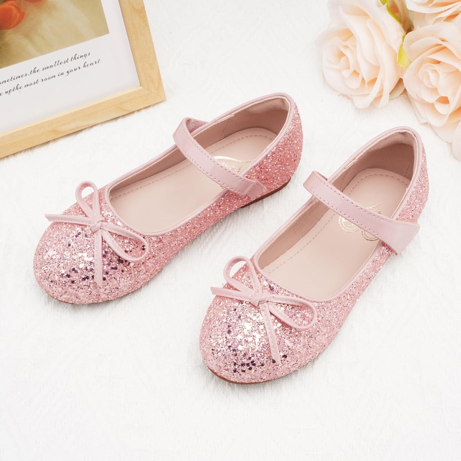 imageStelle Girls Mary Jane School Flats Flower Wedding Uniform Party ShoesToddlerLittle KidsBig KidsPink2