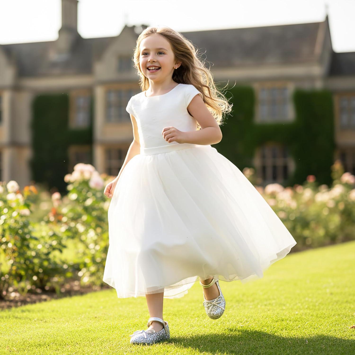 imageStelle Girls Mary Jane School Flats Flower Wedding Uniform Party ShoesToddlerLittle KidsBig KidsSiliver2