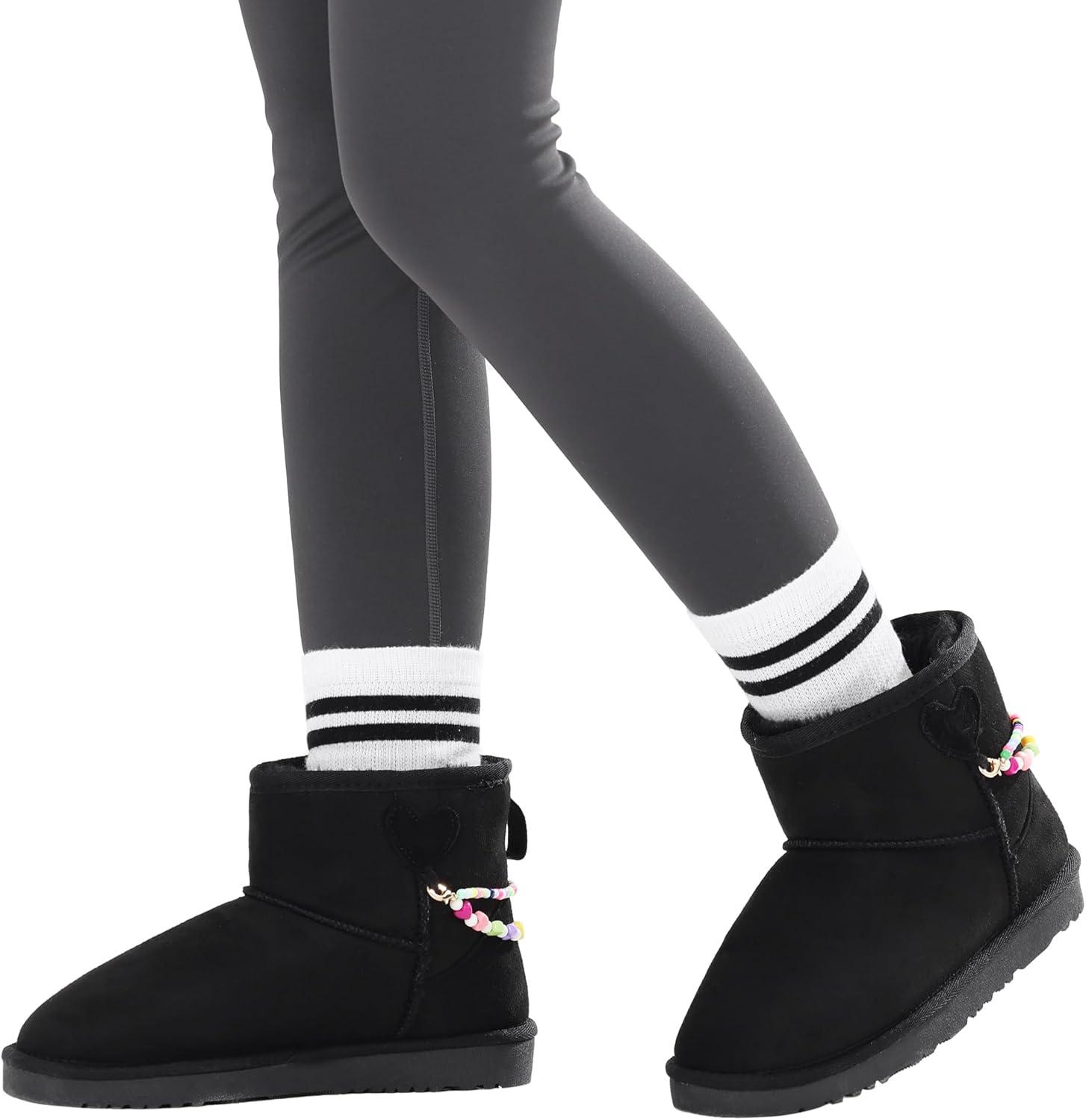 imageStelle Girls Snow Boots Warm Winter Boots for ToddlerLittleBig KidsBlack