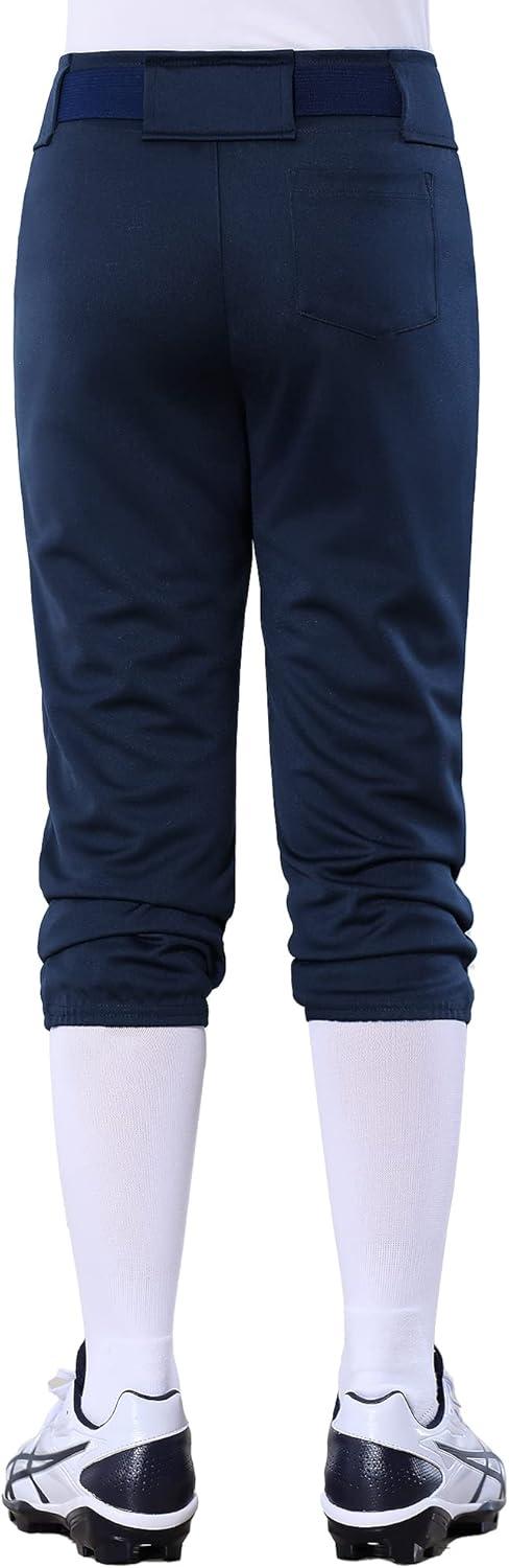 imageStelle Girls Softball Pants Youth Kids Baseball Pants Fastpitch Pants with Pockets Boys Tee BallNavy