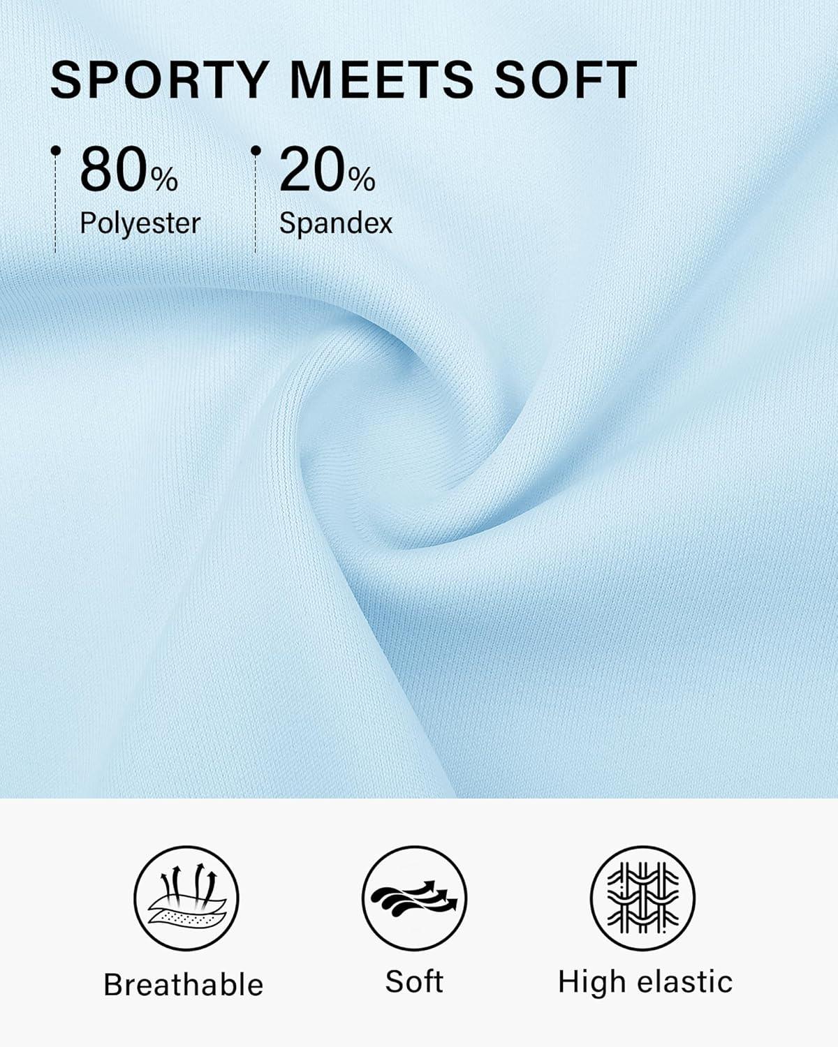 imageStelle Girls Tennis Skirts with Pockets Athletic Skorts Inner Shorts High Waisted Sports Golf Running SkirtBaby Blue