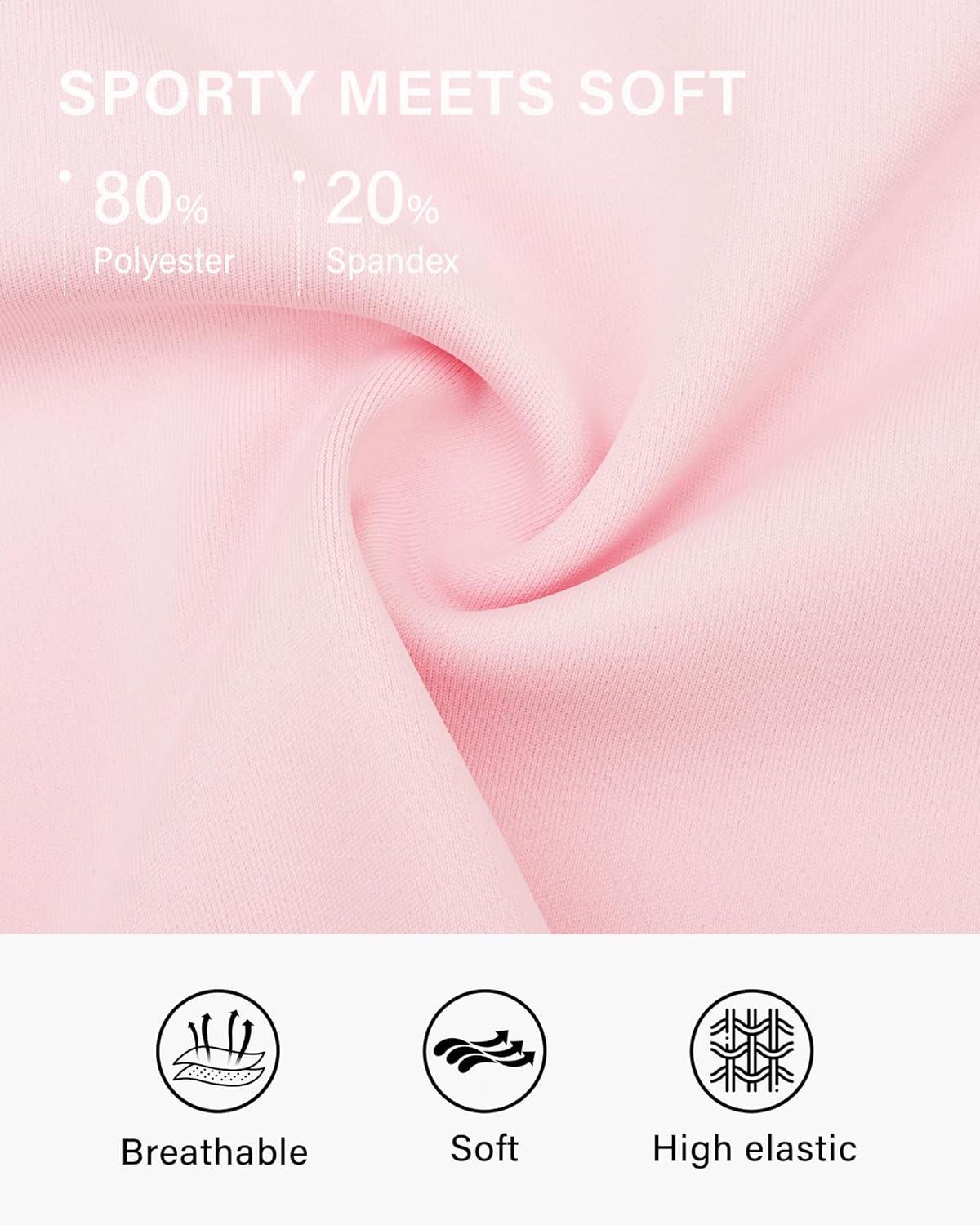 imageStelle Girls Tennis Skirts with Pockets Athletic Skorts Inner Shorts High Waisted Sports Golf Running SkirtPink