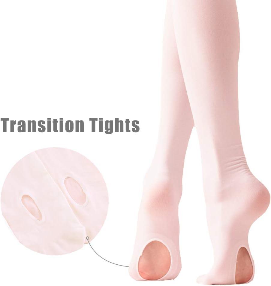 imageStelle Girls Women Ballet Dance Convertible Tights Ultra Soft Pro Transition Tights1pair Ballet Pink1pair Tan