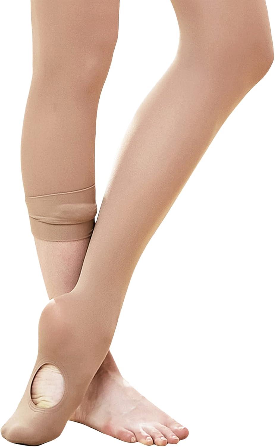 imageStelle Girls Women Ballet Dance Convertible Tights Ultra Soft Pro Transition Tights1pair Ballet Pink1pair Tan