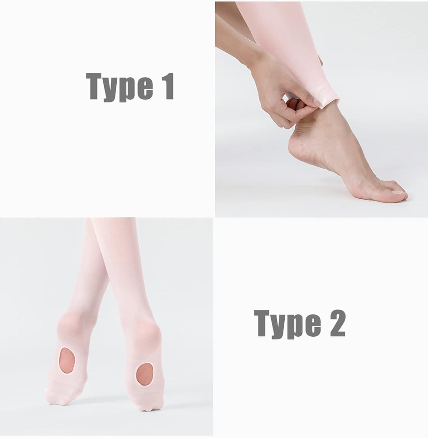 imageStelle Girls Women Ballet Dance Convertible Tights Ultra Soft Pro Transition TightsBallet Pinkwhite