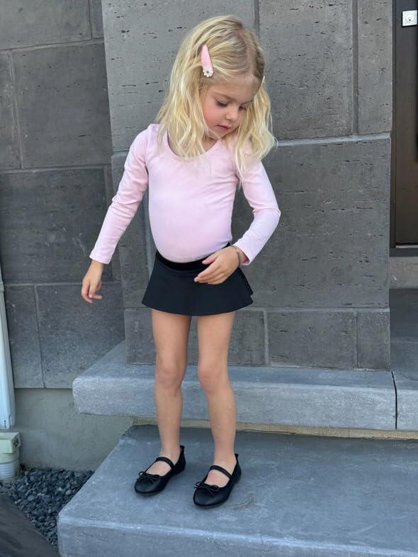 imageStelle Long Sleeve Ballet Leotards for Girls Dance Leotard Black Gymnastics Ballet Outfits ToddlerLittle KidBig KidBallet Pink