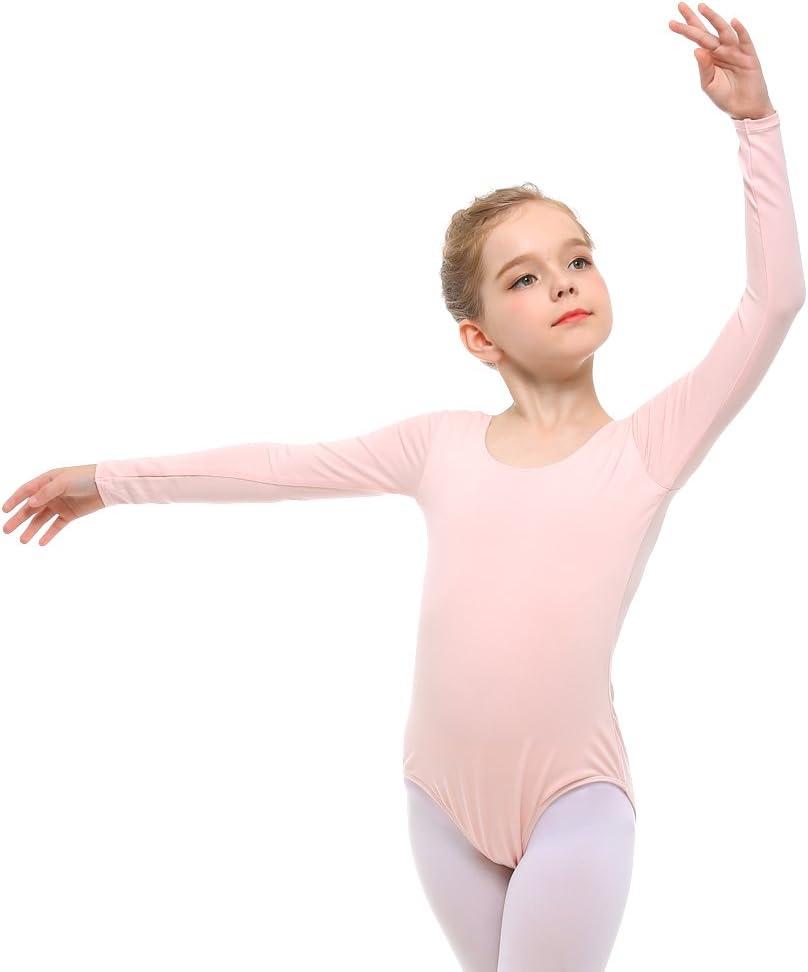imageStelle Long Sleeve Ballet Leotards for Girls Dance Leotard Black Gymnastics Ballet Outfits ToddlerLittle KidBig KidBallet Pink