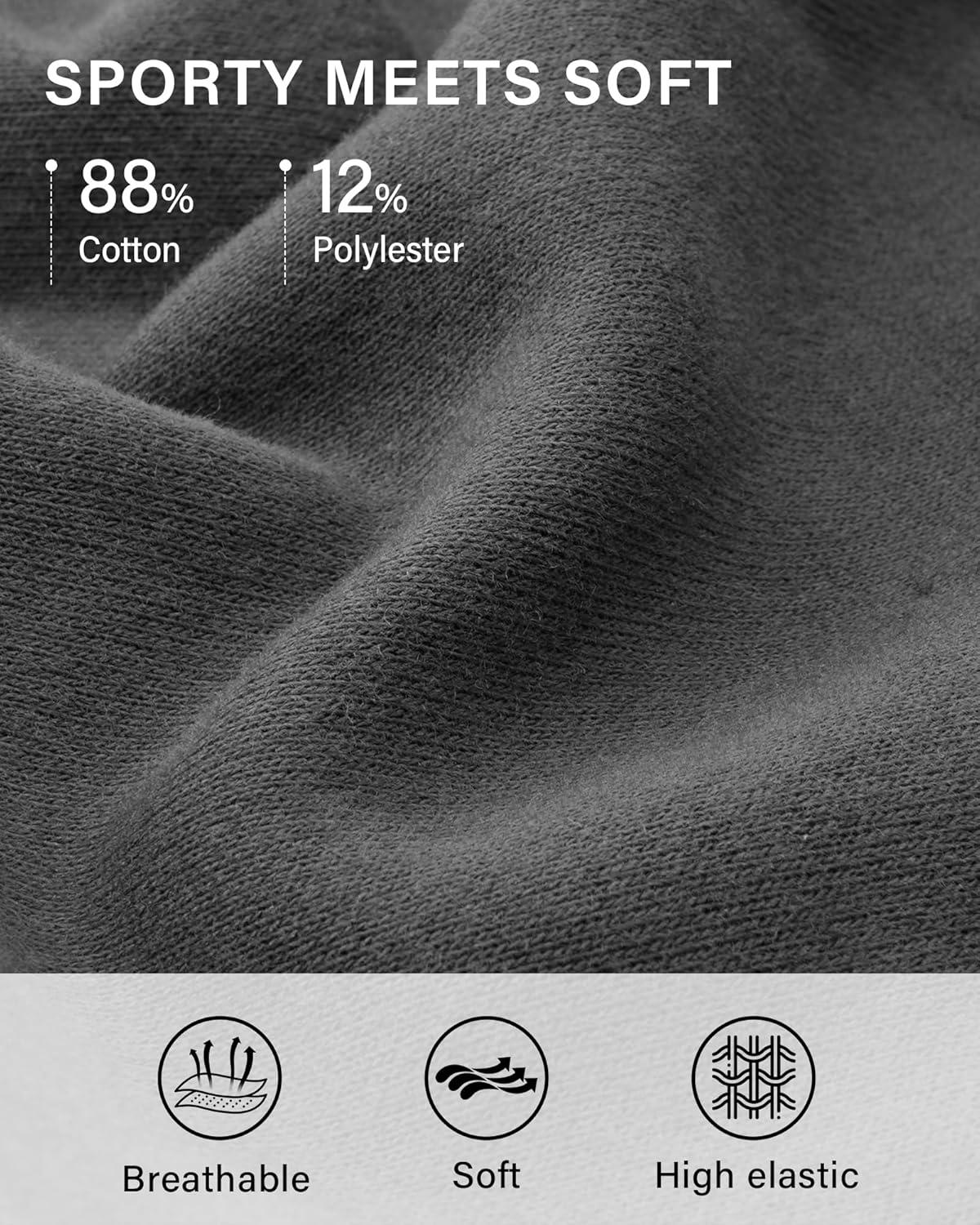 imageStelle Womens Drawstring Sweat Shorts Comfy Elastic Shorts Workout Lounge Shorts with PocketsCharcoal