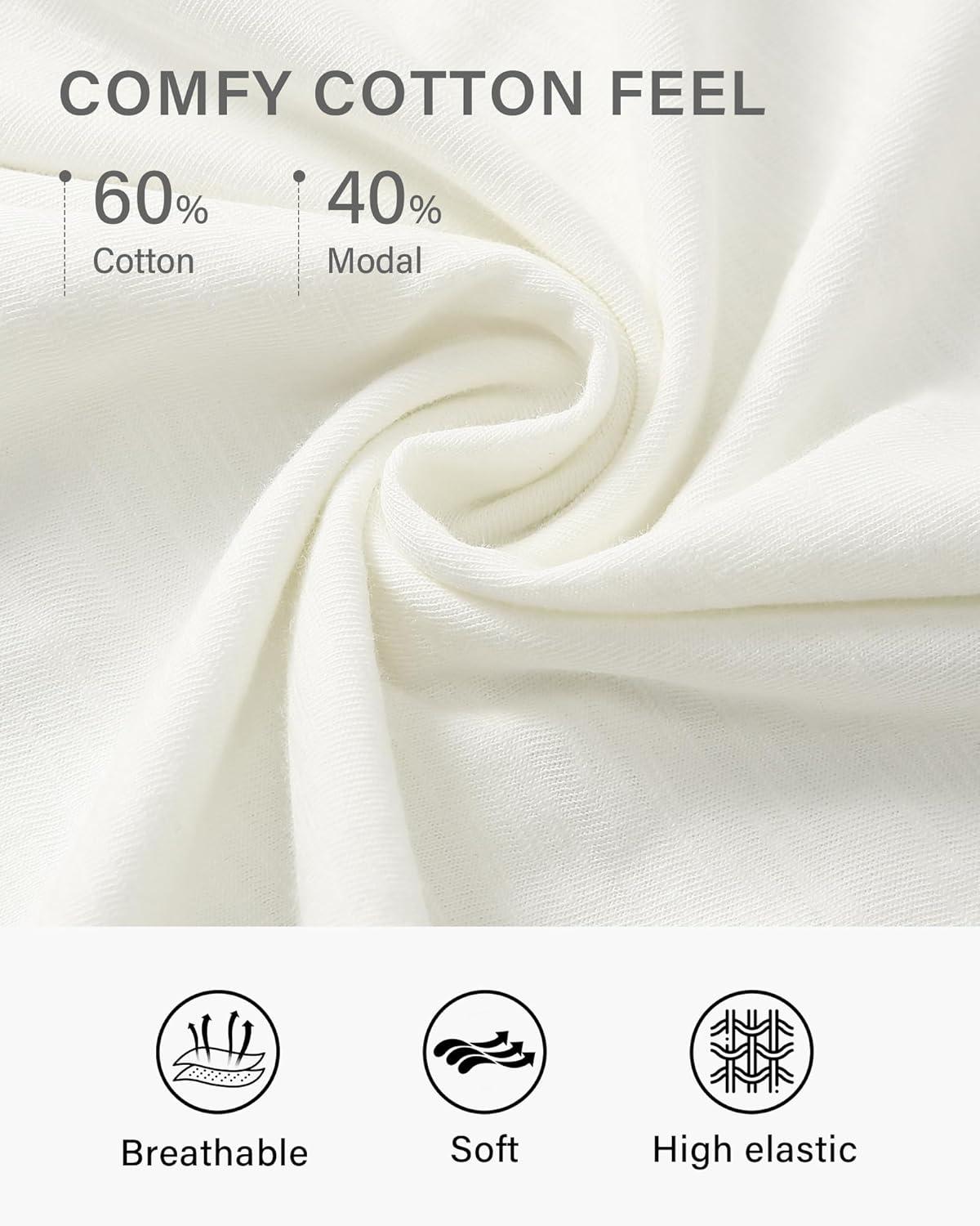 imageStelle Womens Modal Soft Crewneck Short Sleeve T Shirts Summer Casual Basic Tops TeesCreme