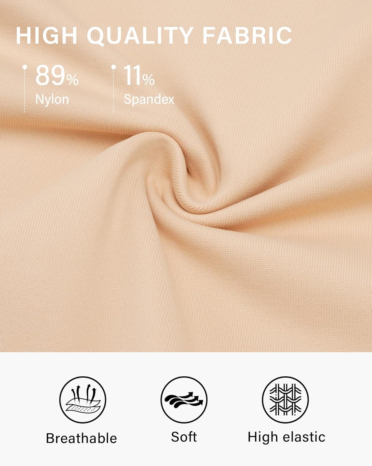 imageStelle Womens Short Sleeve Leotard for Ballet Dance Costumes Scoop Neck Sleeveless Double Lined BodysuitNude