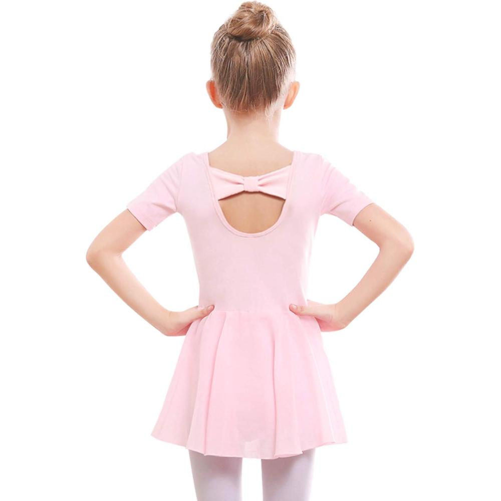 imageStelle Ballet Leotards for Girls Dance Leotard with Skirt Toddler Ballet Outfit CrissCross Bow Back LittleBig KidStyle 2ballet Pink Bow Back