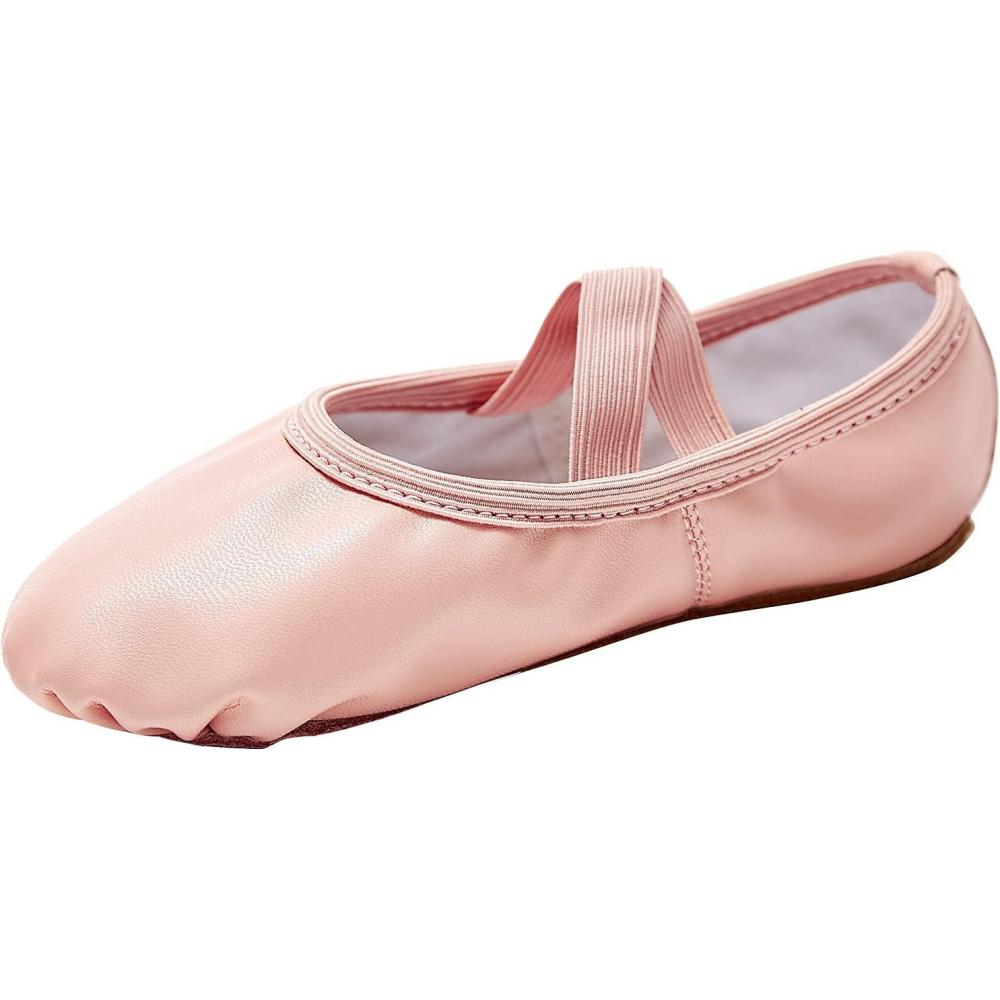 imageStelle Ballet Shoes for Girls Women Canvas Ballet Slippers Dance Ballerina Shoes Baby Flats for ToddlerLittle KidBig KidWomenBallet Pink