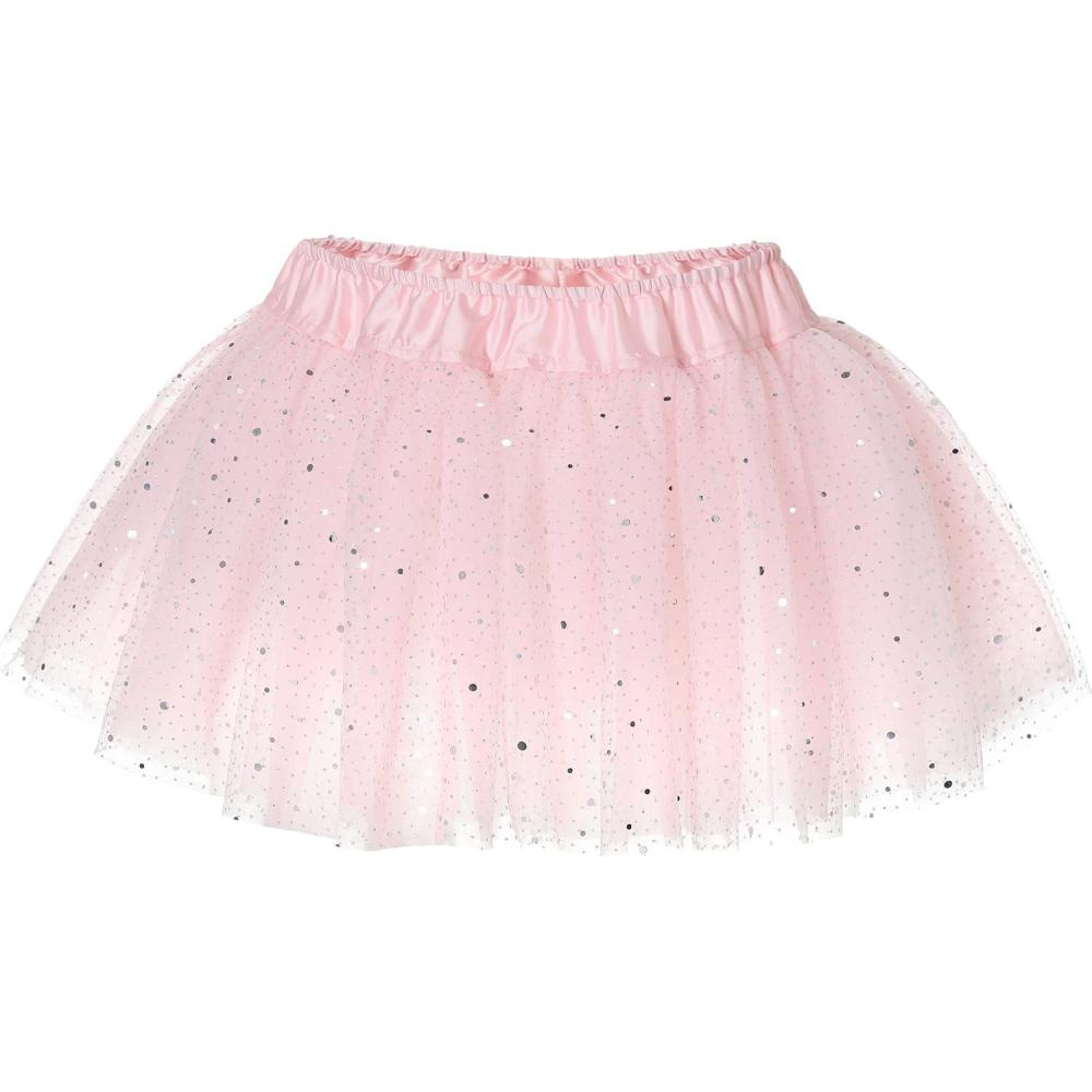 imageStelle Ballet Skirts for Girls Toddler Dance Skirt Chiffon Kids Ballet Wrap Skirts07pink Shiny Tutu Skirt