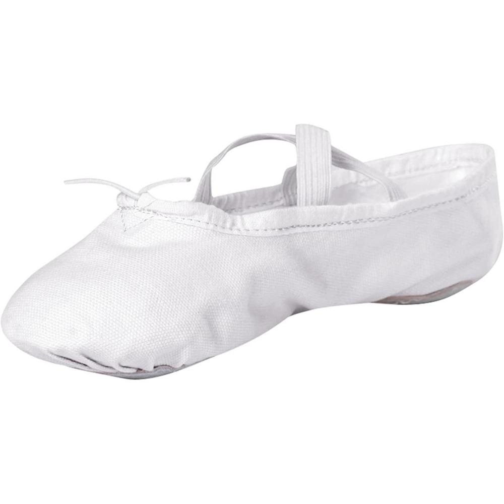 imageStelle Canvas Ballet Shoes for Girls Dance Ballet Slippers ShoesToddlerLittleBig KidWomenWhite