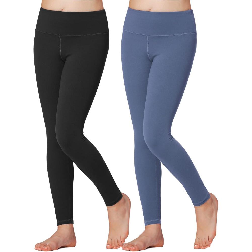 imageStelle Girls Athletic Leggings Kids Dance Workout Running Yoga Pants with Hidden PocketBlackblue