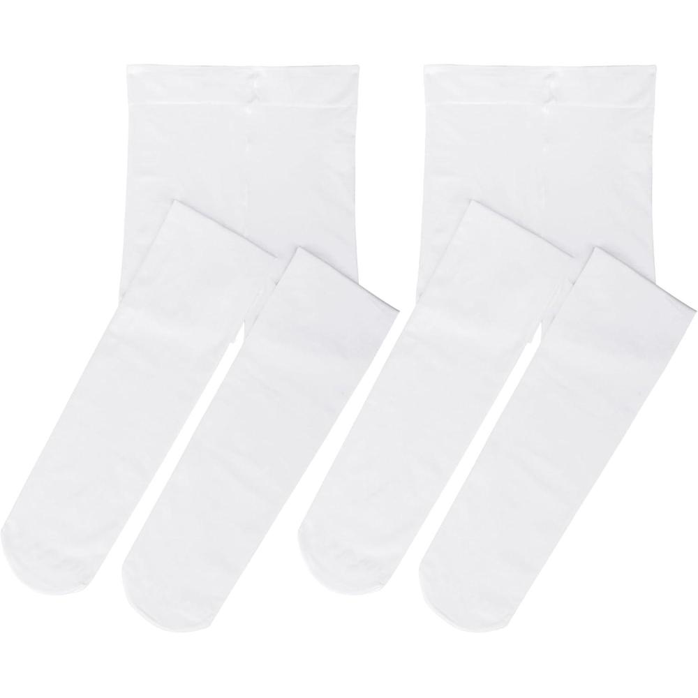imageStelle Girls Ultra Soft Pro Dance TightBallet Footed Tight ToddlerLittle KidBig Kid2pair White