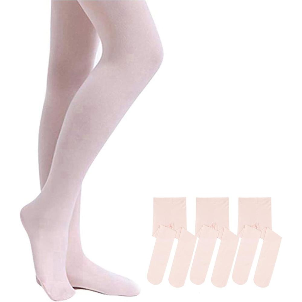 imageStelle Girls Ultra Soft Pro Dance TightBallet Footed Tight ToddlerLittle KidBig Kid3packballet Pink