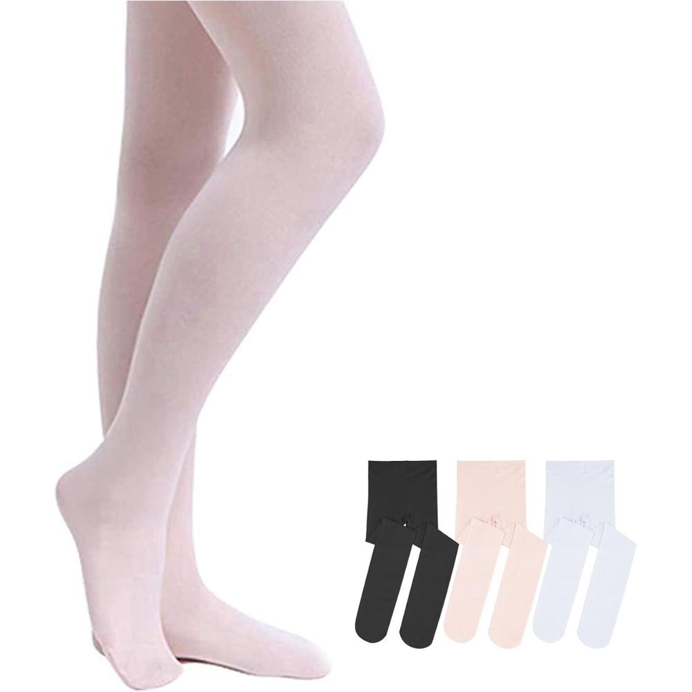 imageStelle Girls Ultra Soft Pro Dance TightBallet Footed Tight ToddlerLittle KidBig KidBallet Pinkwhiteblack