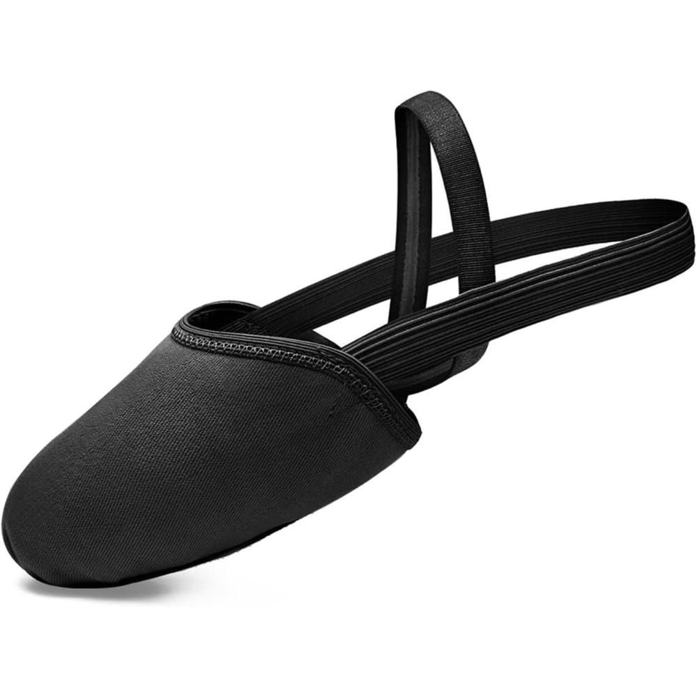 imageStelle Half Soles Dance Shoes Women Men Canvas Lyrical Pirouette Ballet Shoes Turners Dance Shoes for ContemporaryBlack