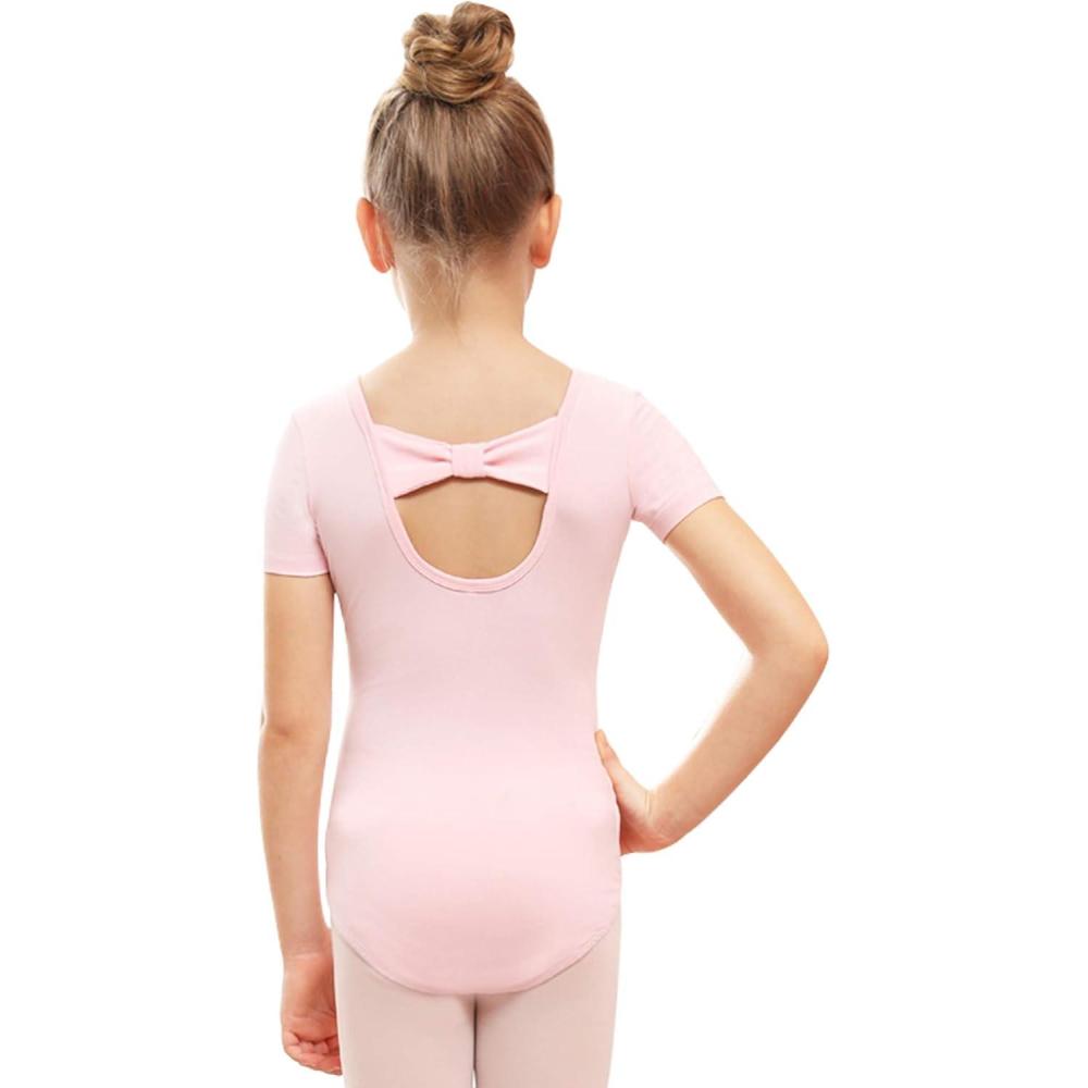 imageStelle Leotard for Girls Black Ballet Dance Leotard Gymnastics Outfits with Bow Back ToddlerLittleBig Kids1ballet Pink