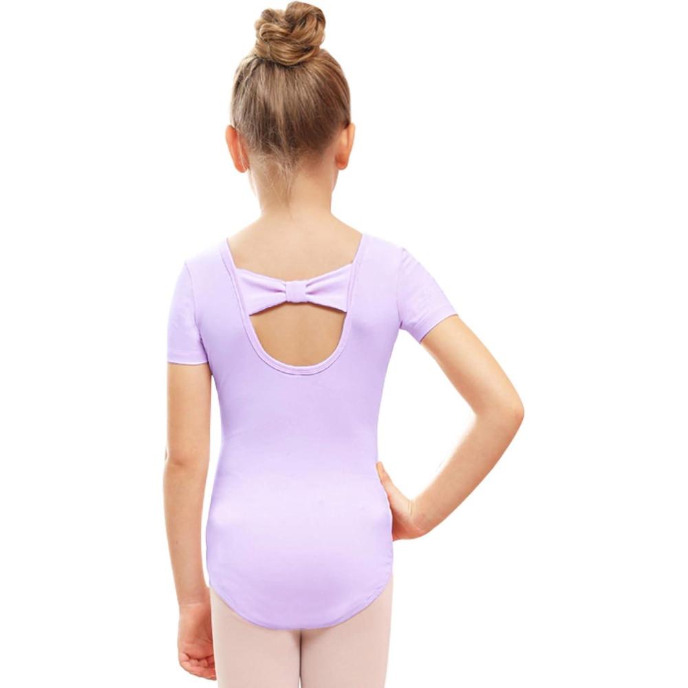 imageStelle Leotard for Girls Black Ballet Dance Leotard Gymnastics Outfits with Bow Back ToddlerLittleBig Kids1lavender