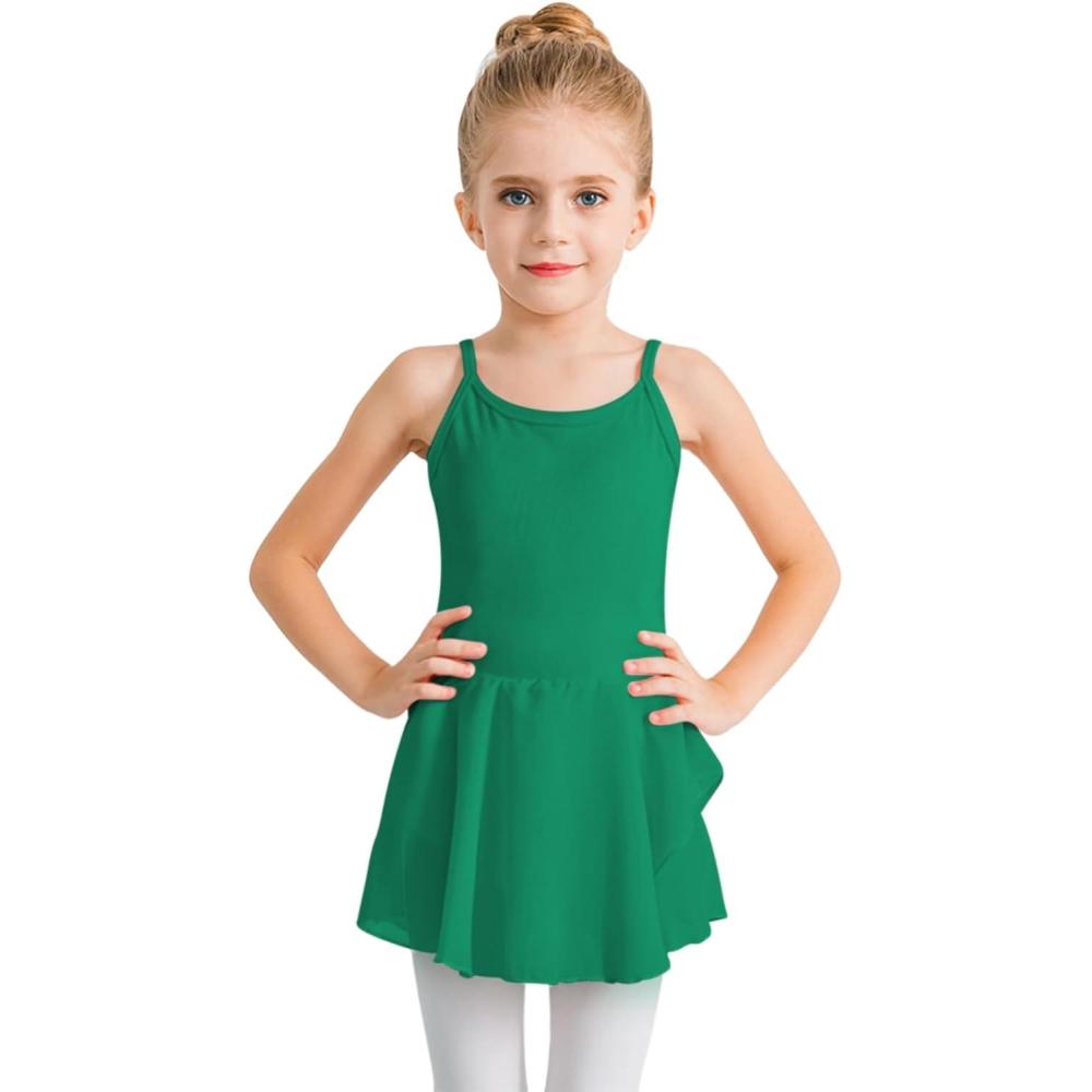 imageStelle Toddler Ballet Leotards for GirlsDance Leotard for GirlsCamisole Toddler Ballet Outfit for Studio Outdoor Daily WearStyle 1green