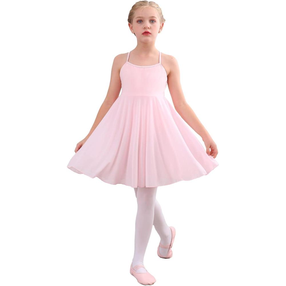 imageStelle Toddler Ballet Leotards for GirlsDance Leotard for GirlsCamisole Toddler Ballet Outfit for Studio Outdoor Daily WearStyle 4ballet Pink Dress