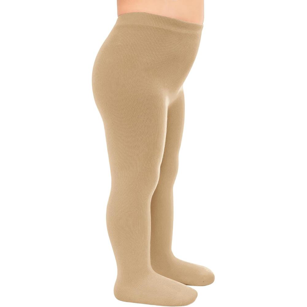 imageStelle Toddler Girls Tights Baby Cable Knit Thick Stockings Cotton Winter Warm Leggings Pantyhose 123 Pack1khaki