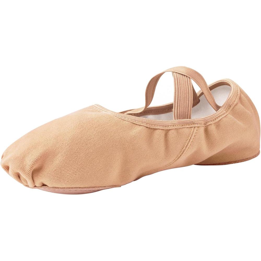 imageStelle Women Ballet Shoes Highly Stretch Canvas Adult Ballet Slippers Split Sole Yoga Dance Shoe for Girls BoysSand