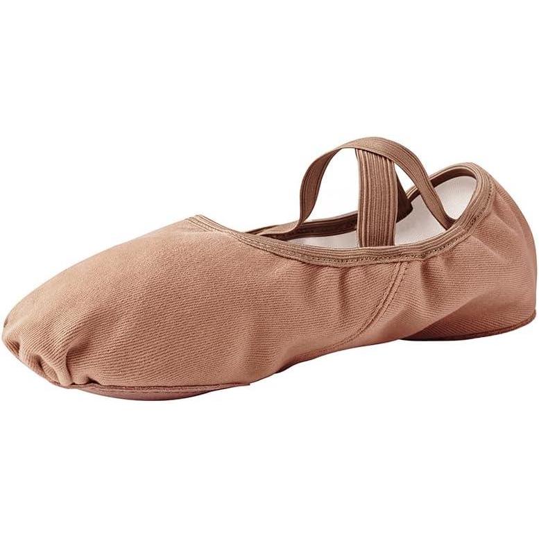 imageStelle Women Ballet Shoes Highly Stretch Canvas Adult Ballet Slippers Split Sole Yoga Dance Shoe for Girls BoysTan